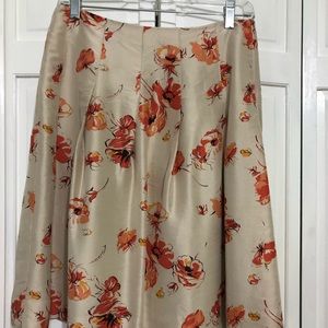 Banana Republic silk floral skirt